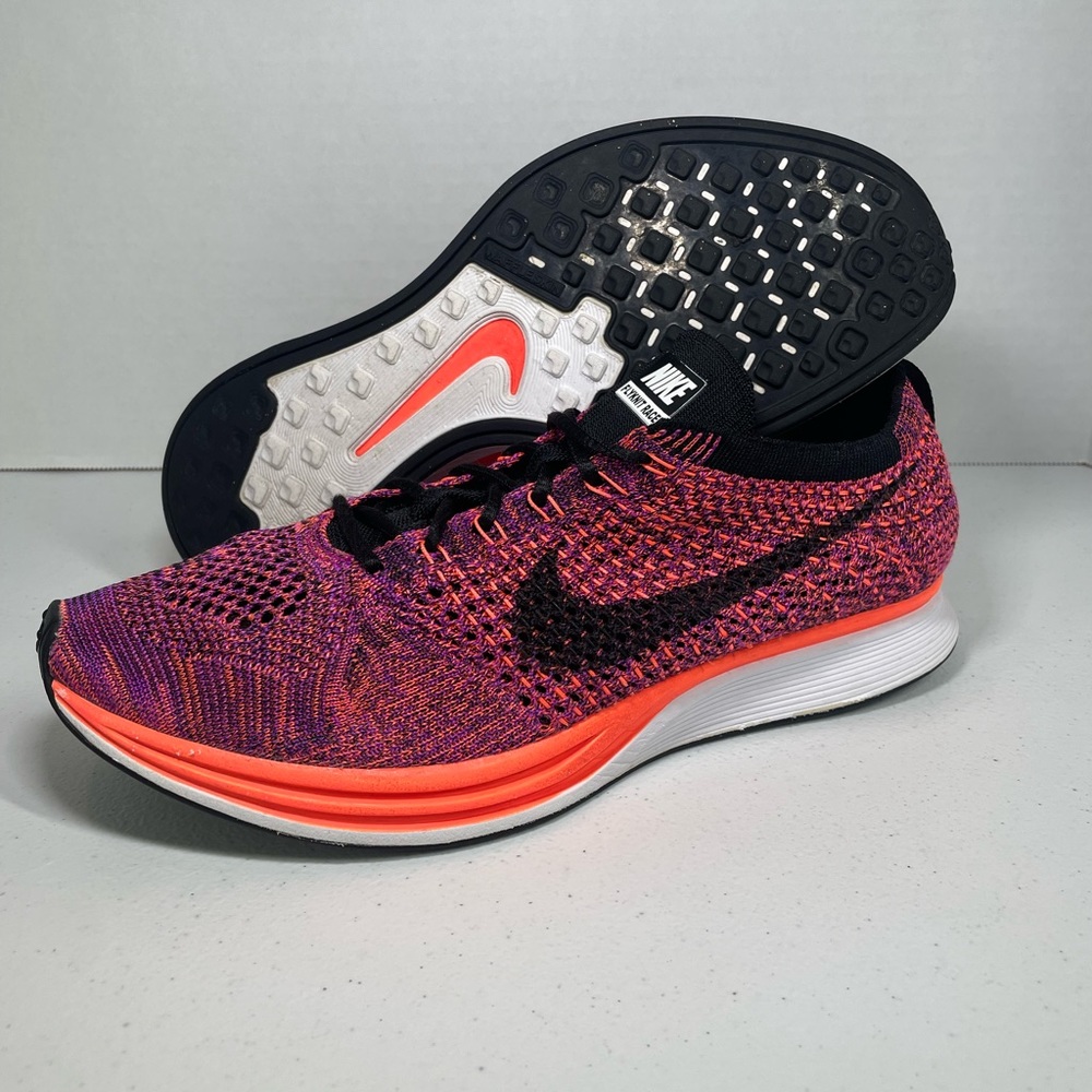 NIKE Men’s Flyknit Racer Acai Berry 526628-008 Running Sneaker Shoes US 8.0